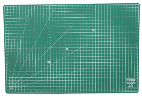 EXXO 10070 Schneidematte/Schneideunterlage A3, 450 x 300 mm, 5-lagig und selbstheilend, grün