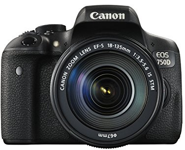 Canon EOS 750D Digital SLR Body Only Camera with EF-S 18-135 mm IS STM (24.2 MP, CMOS Sensor) 3-Inch LCD Screen