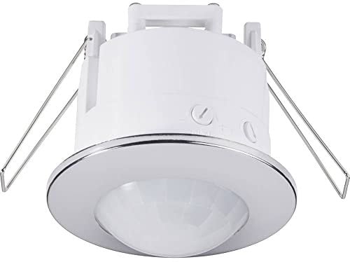 Renkforce 1289331 Decke, Einbau PIR-Bewegungsmelder 360 ° Relais Chrom IP20