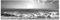 Photo panoramique sur toile - Noir/blanc - 150 x 50 cm - Mer, plage, vagues, coucher de soleil, nuages