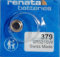 379 (SR521SW) Coin Battery/Silver Oxide 1.55V / for Watches, Torches, Car Keys, Calculators, Cameras, etc/iCHOOSE