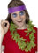 Funny Fashion Violett Polyester Kette für Erwachsene, klassische Mode-Juwelier-Fans, unisex, Casual