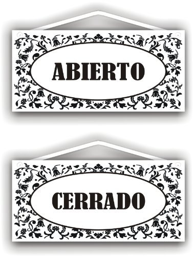 Abierto Cerrado - doble cara signo