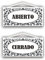 Abierto Cerrado - doble cara signo