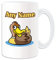 Personalisiertes Geschenk – großen Quark Quark Ente Becher (Animal Bird Design Thema, weiß) – alle Nachricht/Name auf Ihre einzigartige Tasse