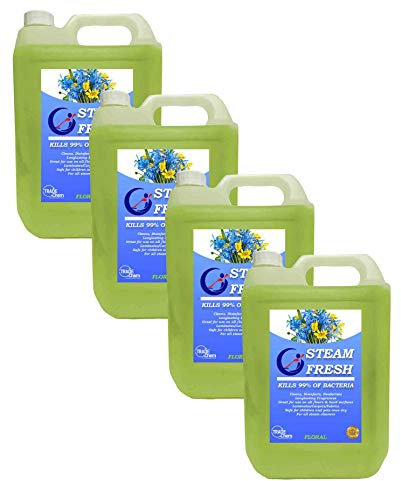 4 X 5L STEAM CLEANING DETERGENT SOLUTION - STEAM CLEANER FLUID FOR ALL MACHINES INC VAX - FLORAL BURST