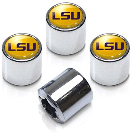 Stockdale NCAA Louisiana State University LSU Chrom Reifen Stem Ventilkappen, 4er Pack