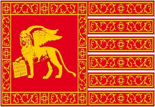 Autoaufkleber Sticker Fahne Italien - Venedig Yachtflagge Flagge Aufkleber