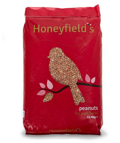 Peanuts for Wild Birds - Wild Bird Food for Small Birds, High in Protein and Energy, No Mess, Great for Hanging Feeders, Bird Tables, and Ground Feeding, Bulk Bag (1.6kg) - Honeyfield’s