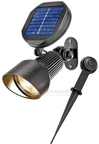 Esotec Solar Spotlight Lichtfarbe 2800K warmweiß Wand oder Bodenmontage, 102136