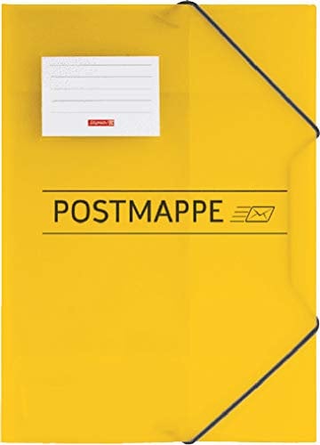 Brunnen 104705410 Sammelmappe / Postmappe (A4, transluzente PP-Folie, mit Gummizug), Gelb
