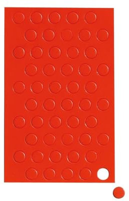 MAUL Magnetsymbole Kreise, Ø 1 cm, 50 St, Rot, Klein