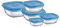 Duralex International France 525097 Storage Box Glass Pack of 5, Lily Blue