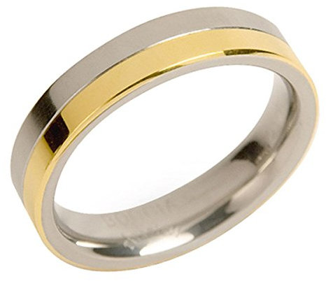 Boccia Damen-Ring teil-goldplattiert Titan GR.62 0129-0262