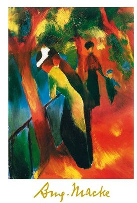 Germanposters August Macke sonniger Weg Poster Bild Kunstdruck 30x24cm Ohne Rahmen