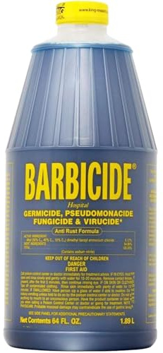 BARBICIDE Half Gallon Disinfectant Concentrate | EPA-Registered, Hospital-Grade Germicide for Salons & Barbershops | Anti-Rust Solution for Shears, Combs & Professional Tools | EPA-Registered