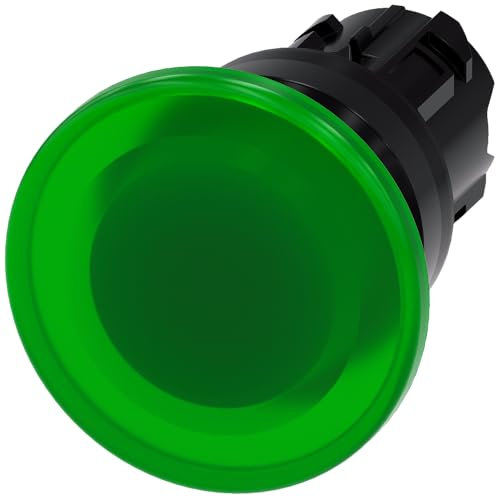 SIEMENS Sirius ACT 3SU10 Drucktastenkopf Ø 22mm, Grün Tastend Rund Kunststoff, IP66