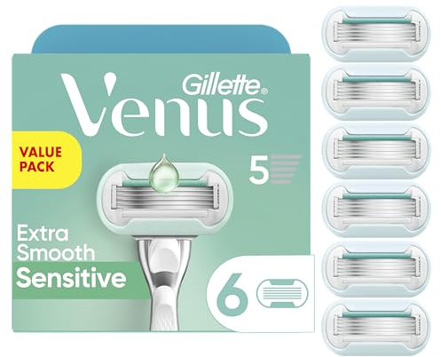 Gillette Venus Extra Smooth Sensitive Womens Razor Blade Refills, 6 Count, Designed for Women with Sensitive Skin