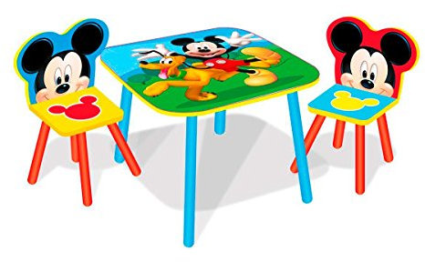 Minnie Mouse 527MKS Tisch mit zwei Stühlen von Micky Maus, Holz, blau, 63 x 63 x 45 cm