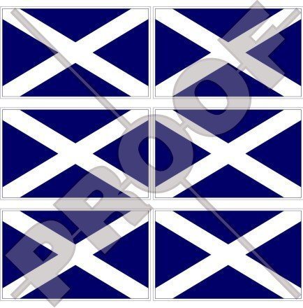 Schottische Flagge UK ST ANDREW 'S CROSS, Saltire 40 mm (40,6 cm) Mobile Handy Vinyl Mini Sticker, Aufkleber X6