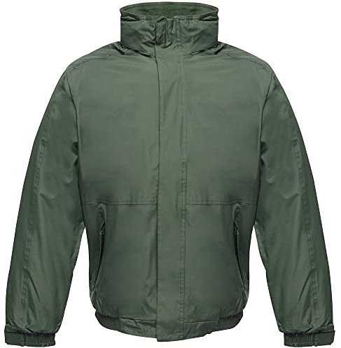 Regatta Blouson Aviateur Homme Imperméable Doublé Polaire avec capuche dissimulée DOVER Jackets Waterproof Insulated Homme Dark Green/Dark Green FR: L (Taille Fabricant: L)