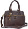 Catwalk Collection Handbags - Damen Leder Schultertasche - Umhängetasche Groß - Tote Bag - Handtasche - Abnehmbarer Schultergurt - VICTORIA - Braun