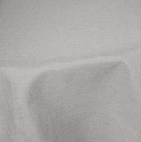 Tischdecke oval 160x220 cm Struktur Leinen-Optik beschichtet Wasser und Schmutz abweisend Lotuseffekt #1083 Silber