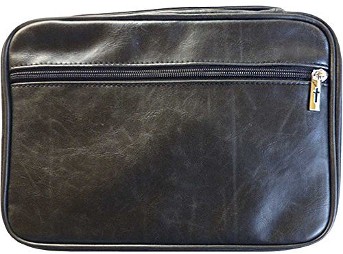 Bible Cover - Distressed Leather Look-Extra Extra Large-Black by White Dove Designs