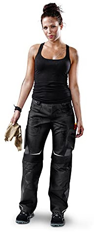 KÜBLER Workwear | Pulsschlag Arbeitsdamenhose HIGH | schwarz/anthrazit | Größe 38