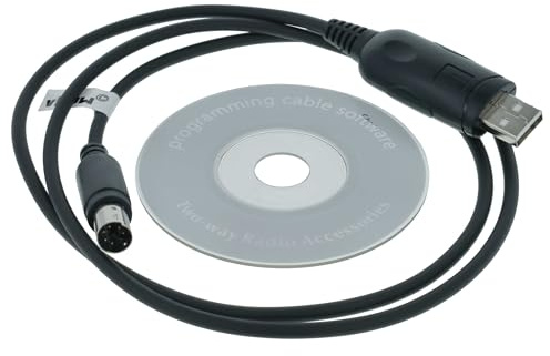 vhbw USB Programmierkabel kompatibel mit Yaesu/Vertex FT-7800 | FT-7100M, FT-7800R, FT-7800E, FT-7900R, FT-7900, FT-8100M, FT-8100 Funkgerät, schwarz