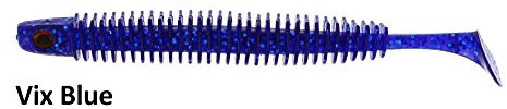 Westin RingTeez ST 13cm - 6 Gummifische, Gummiköder, Kunstköder, Angelköder, Hechtköder, Zanderköder, Barschköder, Gummifisch für Hecht, Zander, Barsch, Farbe:VIX Blue
