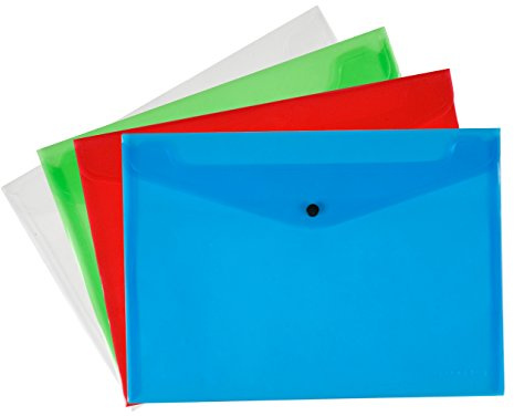 Q-Connect KF03599 Aktendeckel und Aktenhüllen Aktentasche A4 quer sortiert