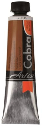 Cobra Artist Water-Mixable Oil Colour Tube 40 ml - Raw Sienna 234 - High Pigmentation & Lightfastness