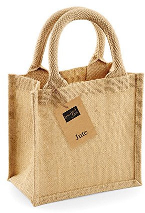 Westford Mill Wm411natu Wm411 Jute-Geschenktasche, klein, Natur, Einheitsgröße