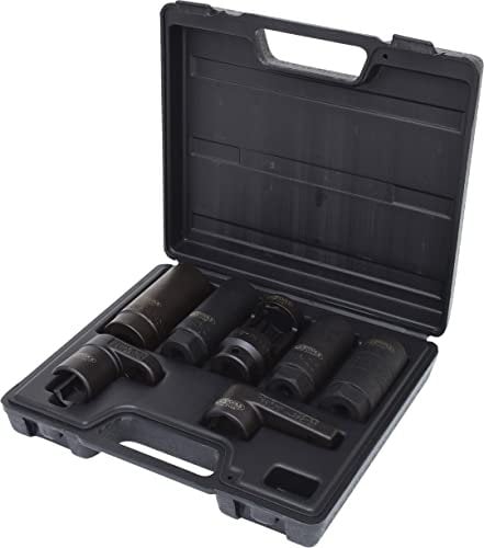 KS Tools 150.2100 - Coffret de douilles 3/8,1/2 - Pour sonde lamba, sonde thermique et injecteur - En Chrome Molybdène - 7 pièces