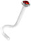 bioplast® Nasenstecker mit Stein rot