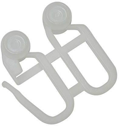 Gardinia Schleuderstab-Rollringe, Kunststoff, Weiß, 6 Stück