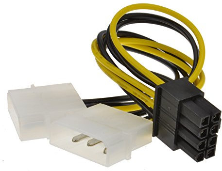 kenable 8 Pin PCI Express PCIe Cavo di alimentazione da doppio adattatore Molex LP4 a 4 pin