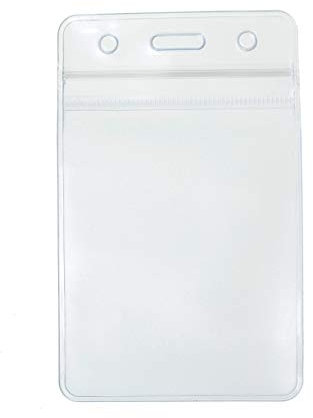 CKB LTD 10 Stück Ausweishüllen Durchsichtig Kunststoff Ausweishalter Vertikal Weichplastik Abzeichen Kartenhüllen ID Kartenhalter Show Größe 11 x 6.8cm Einsatzgröße 9 x 6,5cm