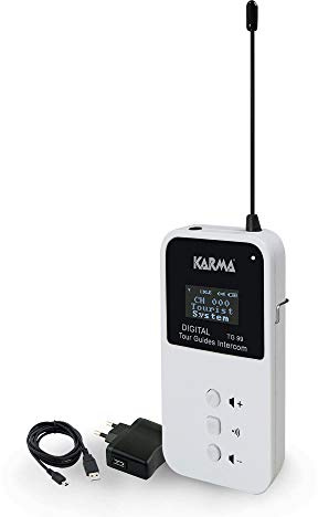 Karma Tg 99 Ricetrasmittente 100 Canali per Visite Guidate, Nero