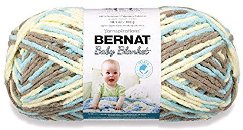 Bernat Baby Blanket Yarn - (6) Super Bulky Gauge - 10.5 oz - Beach Babe - Single Ball Machine Wash & Dry