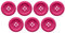Soul-Cats Knopfset in verschiedenen Farben und Größen Kunststoff bunt, Größe: 25 mm;Farbe: pink