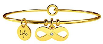 BRACCIALE RIGIDO KIDULT CON INFINITO PLACCATO ORO