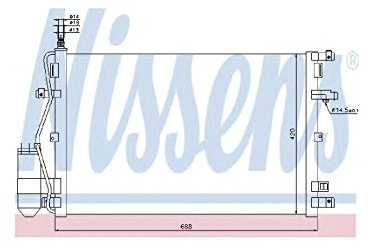 NISSENS Kondensator, Klimaanlage 94937 | Kompatibel mit: VOLVO XC90 I