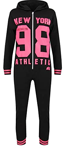 A2Z 4 Kids Girls Boys Cotton Onesie New York - Cotton Onesie N Y Black & Pink 7-8
