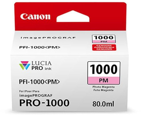 Canon PFI-1000 PM Cartucho de tinta original Foto Magenta para Impresora Fotográfica PRO-1000