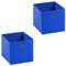 IDIMEX Stoffbox ELA, praktische Faltbox im 2er Pack, schöne Aufbewahrungsbox faltbar, einfacher Einschubkorb blau
