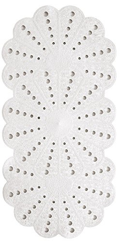 Showerdrape Petal Anti Slip Bath Mat, White