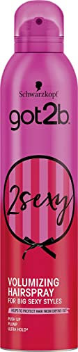 Schwarzkopf got2b 2sexy Volume Hairspray, Medium Hold, Suitable for all Occasions, Vegan, Silicone Free, 300 ml