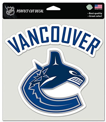 Wincraft NHL Vancouver Canucks 90046010 perfekten Schnitt Farbe Aufkleber, 20,3 x 20,3 cm schwarz